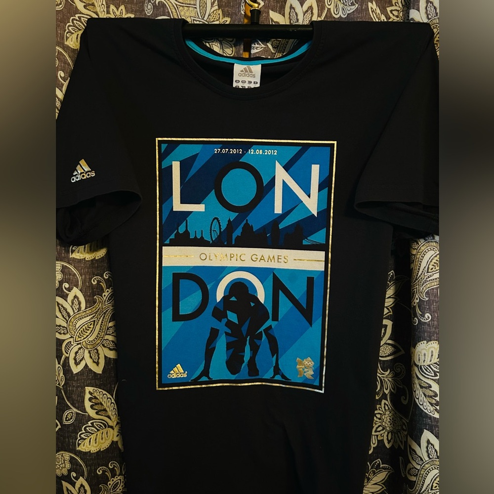 Adidas Black London Olympic 2012 Games Men's T-Shirt